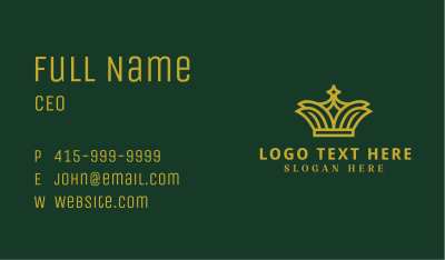 Golden Cross Crown Business Card Image Preview