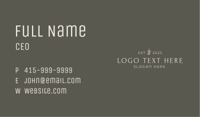 Luxury Business Wordmark Business Card Image Preview