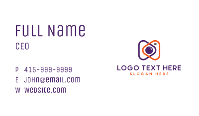 Abstract Tech Camera Business Card Image Preview