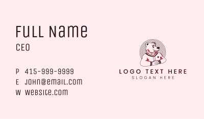 Tough Bear Character Business Card Image Preview