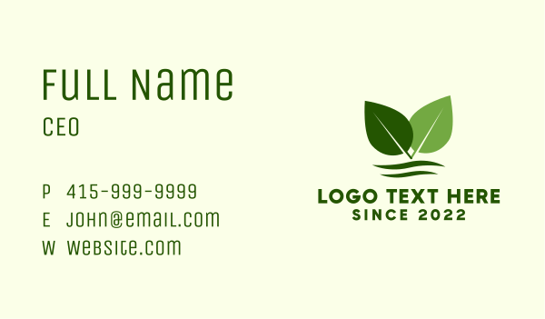 Natural Herb Garden Business Card Design Image Preview
