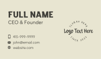 Handwritten Urban Wordmark Business Card Image Preview