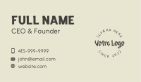 Handwritten Urban Wordmark Business Card Image Preview