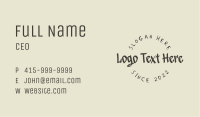 Handwritten Urban Wordmark Business Card Image Preview