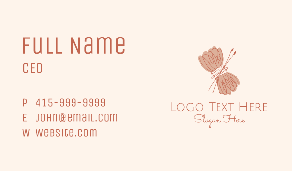 Yarn Needle Craft Business Card Design Image Preview