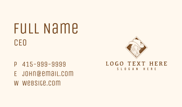 Western Rodeo Cowgirl Business Card Design Image Preview