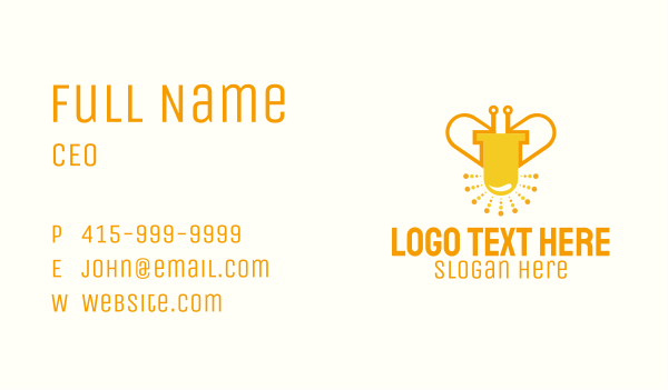 Led Bug Bee Business Card Design