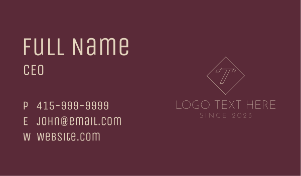 Fashion Stylist Letter T Business Card Design Image Preview