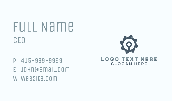 Gear Industrial Tool Business Card Design Image Preview