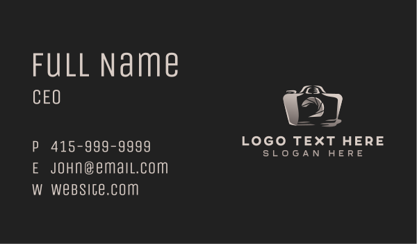 Camera Shutter Photography Business Card Design Image Preview