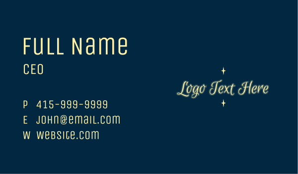 Premium Star Wormark Business Card Design Image Preview