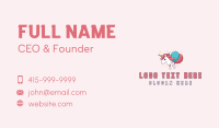 Unicorn Balloon Party Business Card Image Preview