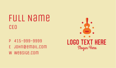 Acoustic Guitar Star  Business Card Image Preview
