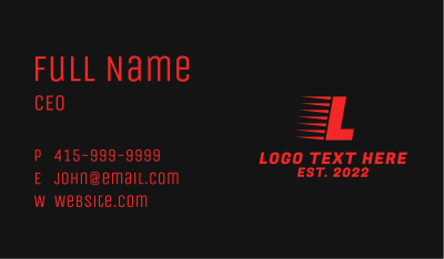 Express Logistic Letter Business Card