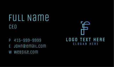 Generic Multicolor Letter  F Business Card Image Preview