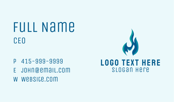 Fire Energy Heating  Business Card Design Image Preview