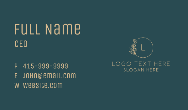 Elegant Floral Wedding Business Card Design Image Preview