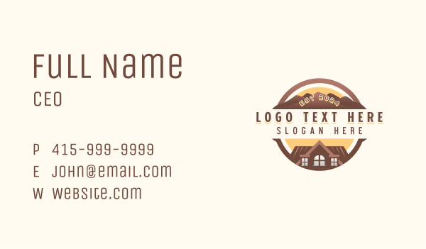 Real Estate Roofing Business Card Design Image Preview