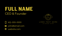 Gold Star Badge Lettermark Business Card Image Preview