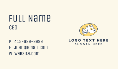 Cat & Dog Veterinary Business Card Image Preview
