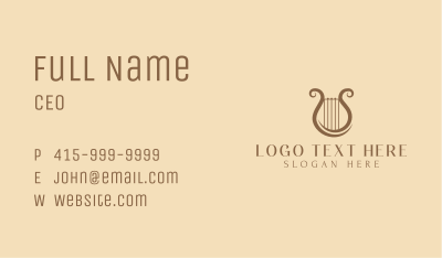 Golden Harp Letter S Business Card Image Preview