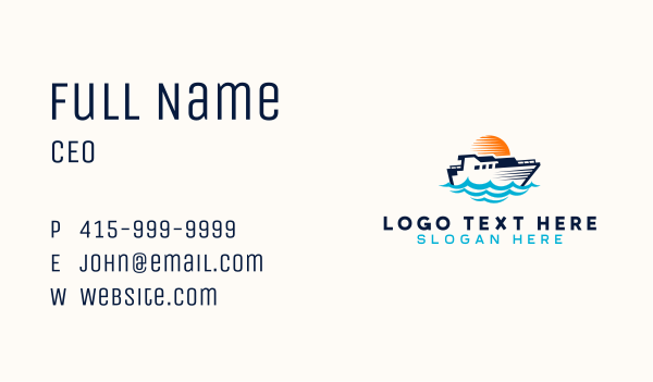 Cruise Getaway Travel Business Card Design Image Preview