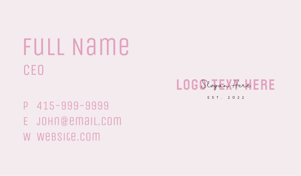 Fashion Event Wordmark Business Card Design Image Preview