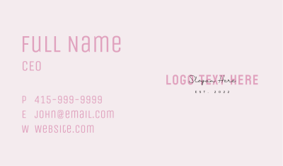 Fashion Event Wordmark Business Card Image Preview