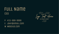 Elegant Floral Wordmark Business Card Image Preview