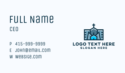 Worship Church Crucifix Business Card Image Preview