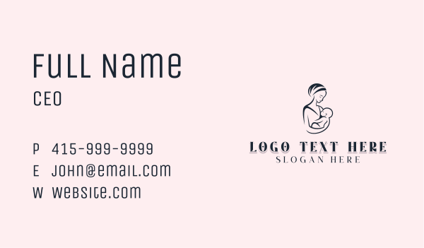 Mom Postnatal Childcare Business Card Design Image Preview