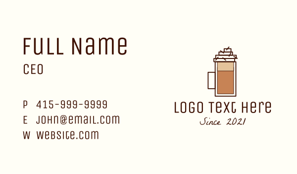 Coffee Frappe Pitcher Business Card Design Image Preview