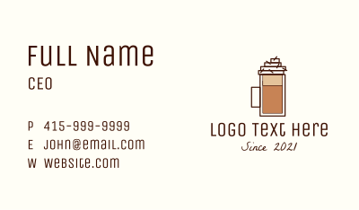 Coffee Frappe Pitcher Business Card