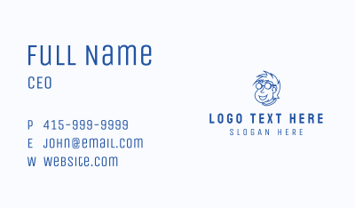 Smart Nerd Character Business Card Image Preview