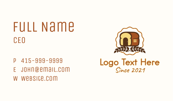 Loaf Bread House  Business Card Design Image Preview