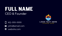 Ice Fire Home HVAC Business Card Design