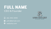 Generic Company Cursive Letter R Business Card Image Preview
