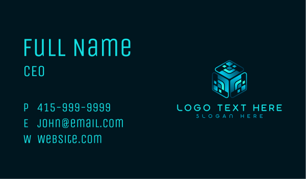 Digital Cube Box Business Card Design Image Preview