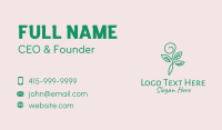 Organic Green Sprout Leaves Business Card Image Preview