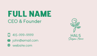 Organic Green Sprout Leaves Business Card Design