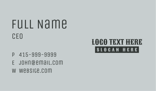 Classic Masculine Wordmark Business Card Design Image Preview