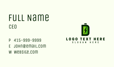 Energy Power Charge Business Card Image Preview