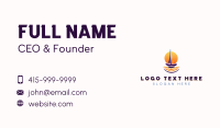 Sunset Sailing Boat Business Card Preview