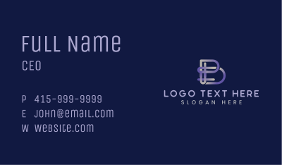 Startup Creative Agency Letter B Business Card Image Preview