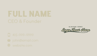 Casual Script Wordmark Business Card Image Preview