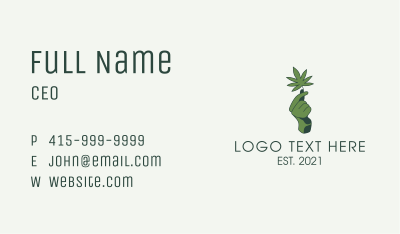 Green Hand Cannabis  Business Card Image Preview