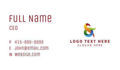 Modern Ampersand Symbol Business Card Image Preview