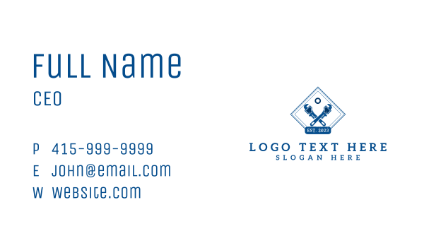 Plumbing Wrench Repair Business Card Design Image Preview