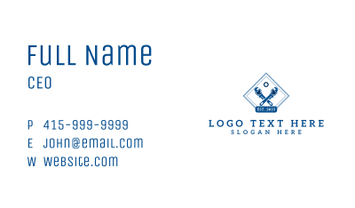 Plumbing Wrench Repair Business Card Image Preview