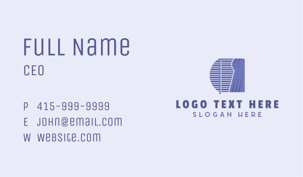 Violet Curtain Blinds Business Card Design Image Preview